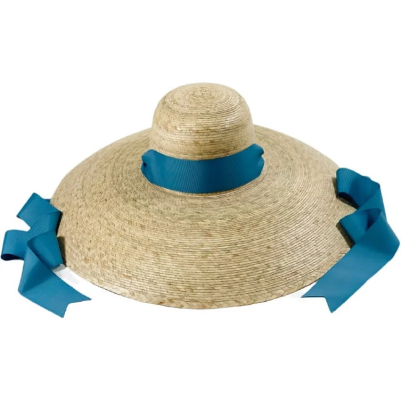 Daisy Sun Hat - French Blue Grosgrain Ribbon