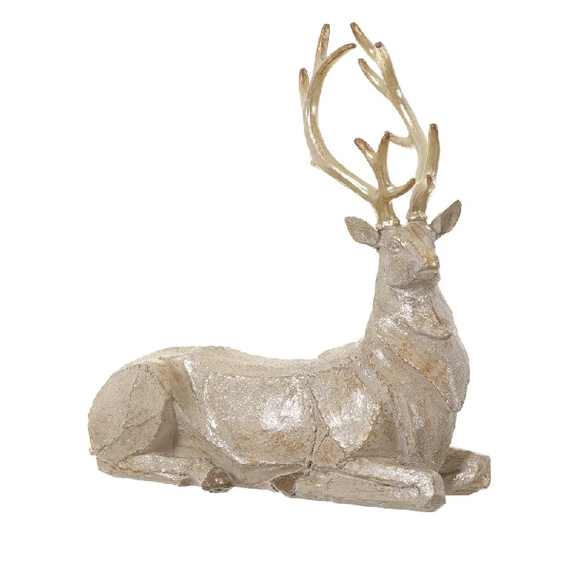 10.75" Glittered Reindeer (Champagne)