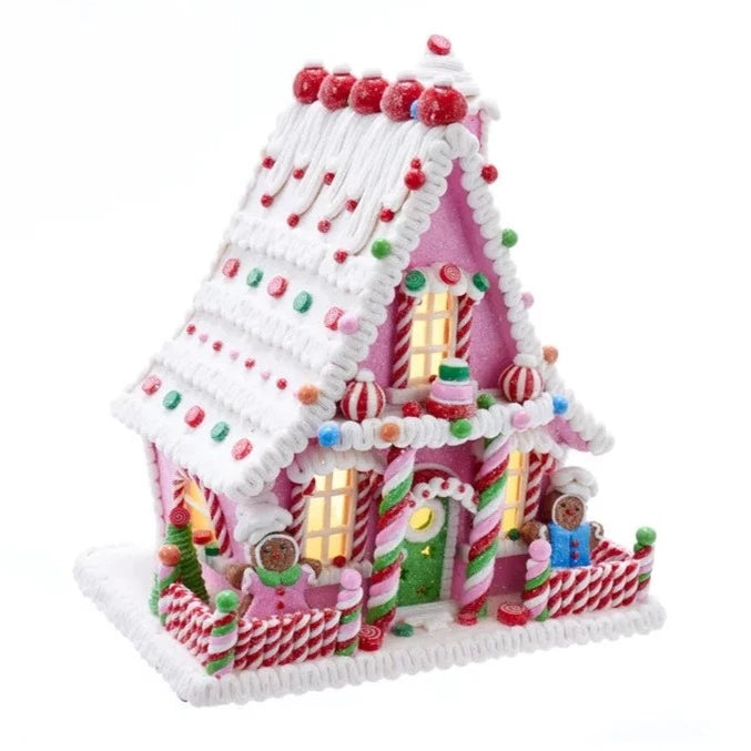 10" Battery-Operated LED Gingerbread Candy House