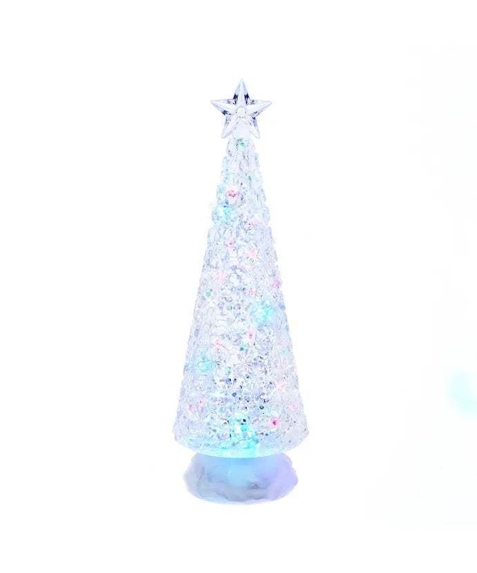 13" Battery-Operated RGB LED Light Up Christmas Tree With Water