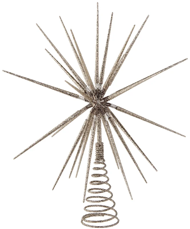 16" Silver Starburst Foldable Tree Topper