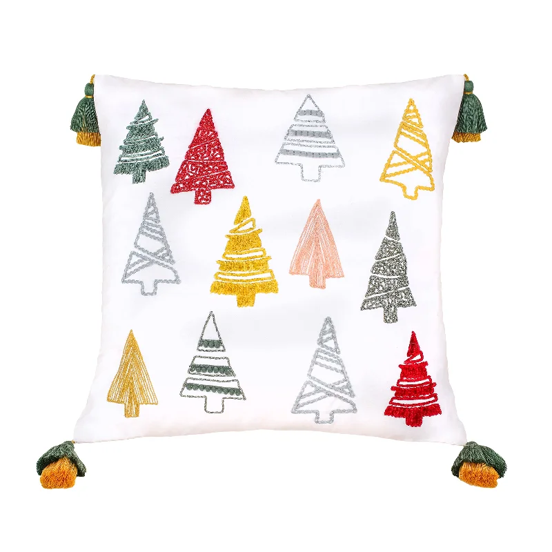 18 in. HGTV Home Collection Evergreen Forest Christmas Pillow