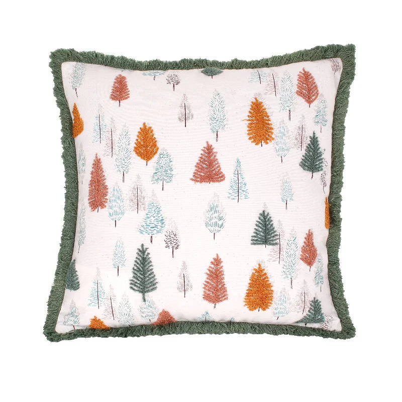 18 in. HGTV Home Collection Whimsical Forest Christmas Pillow