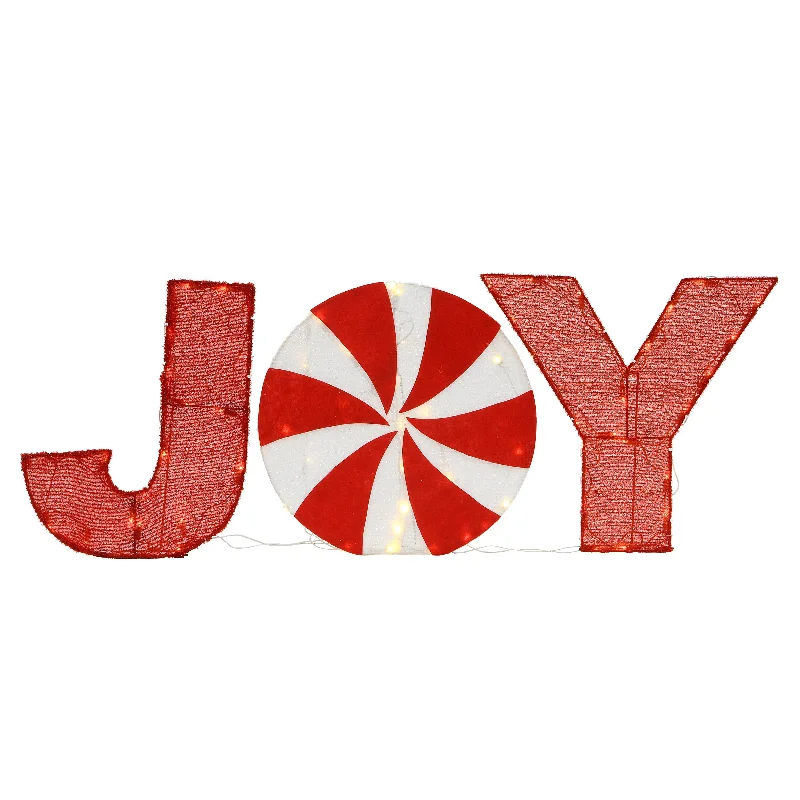 18 in. Pre-Lit JOY Decoration