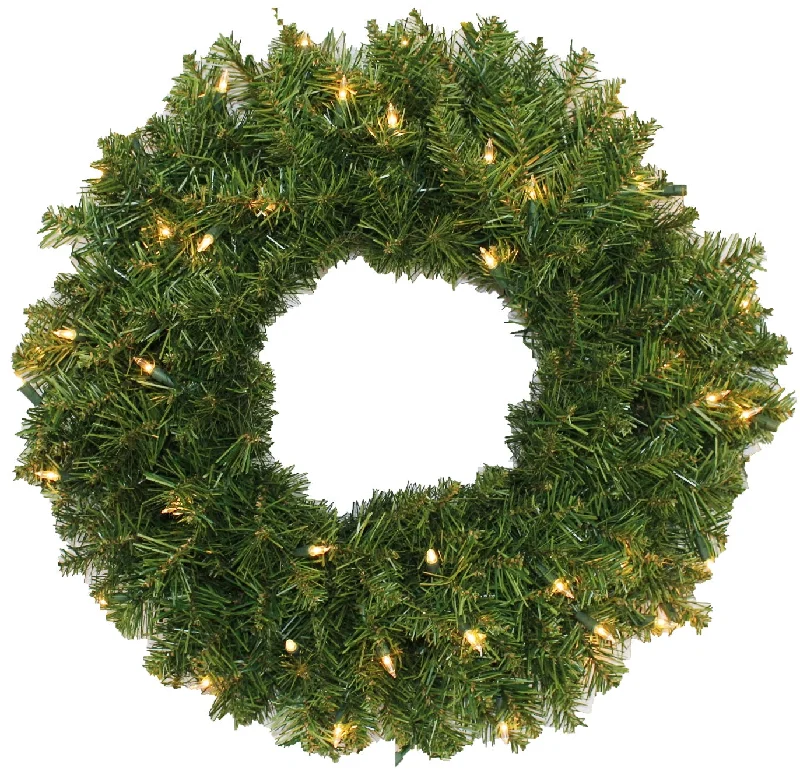 24" New Carrington Pre-Lit Wreath