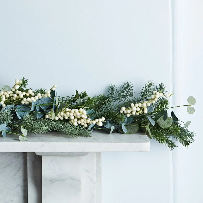 2m Eucalyptus & White Berry Christmas Garland