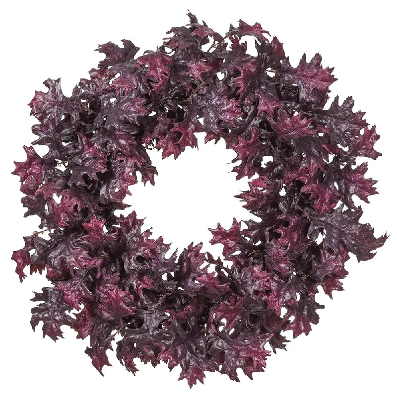 30" Oak Leaf Wreath, Purple (Two Tone)