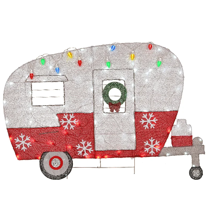 32 in. Pre-Lit Christmas Camper