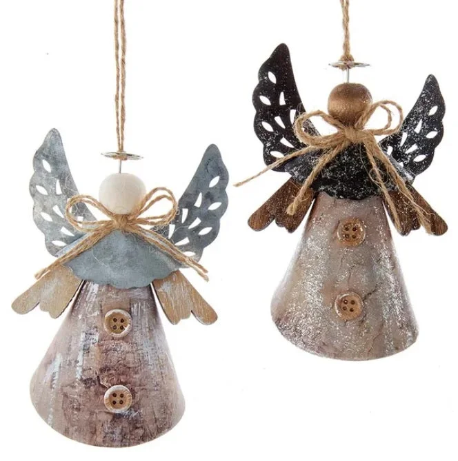 4.75" Rustic Angel Ornament