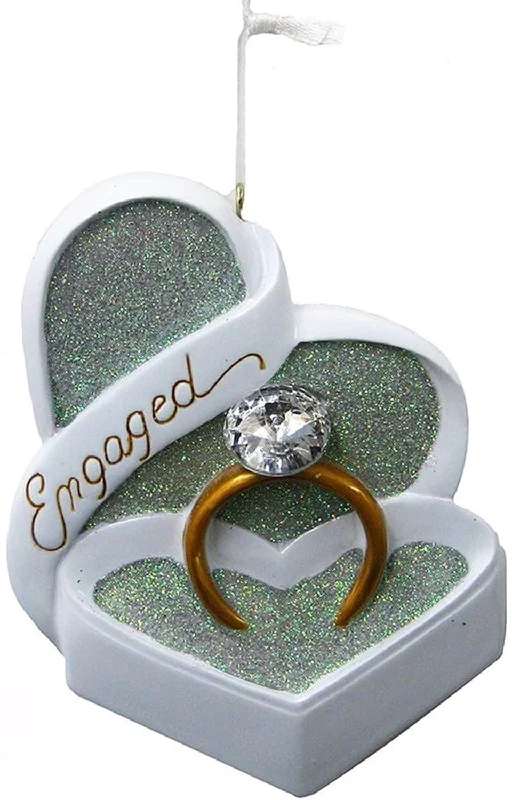 4" Engagement Ring Ornament for Personalization