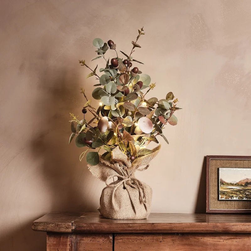 50cm Pre Lit Autumn-Winter Twig Tree