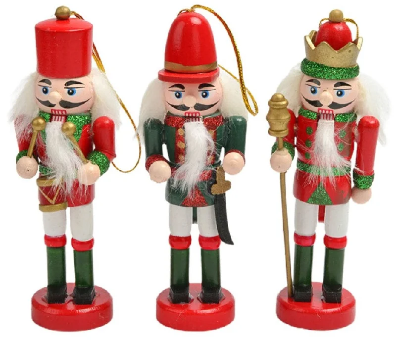 5" Wooden Nutcracker Figurine Ornament