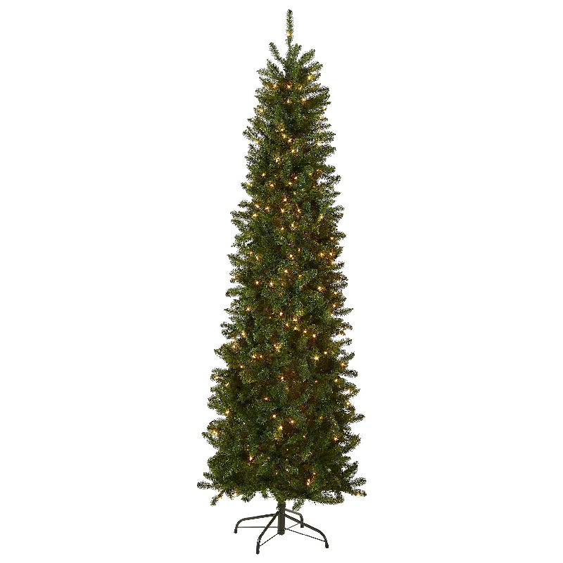 6.5 ft. Pre-Lit Kingswood Fir Pencil Tree with Clear Lights