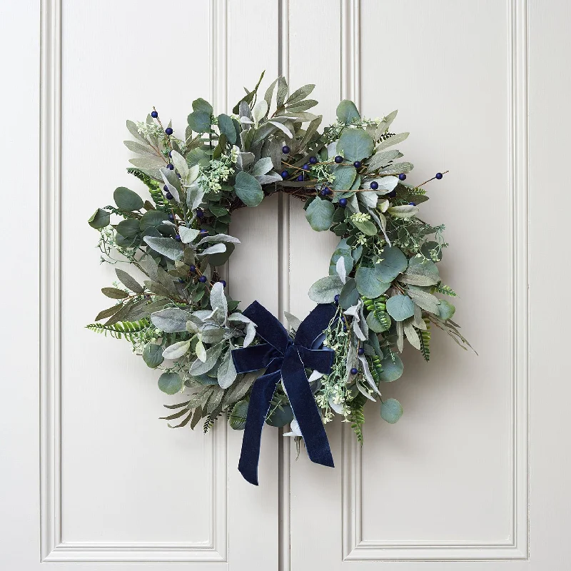 50cm Blue Berry Christmas Wreath