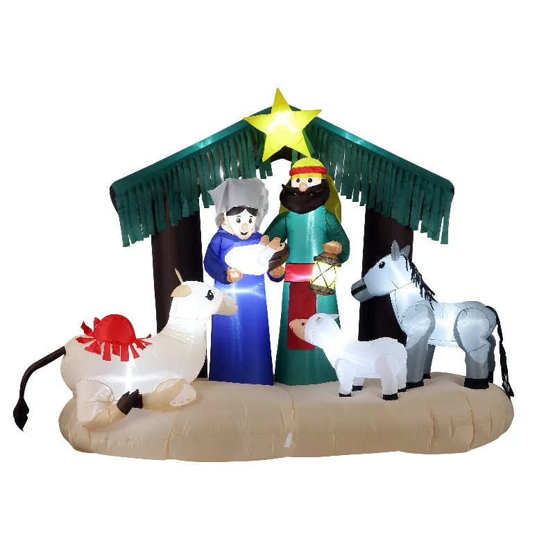 6.5 ft Inflatable Nativity Scene with LED Lights