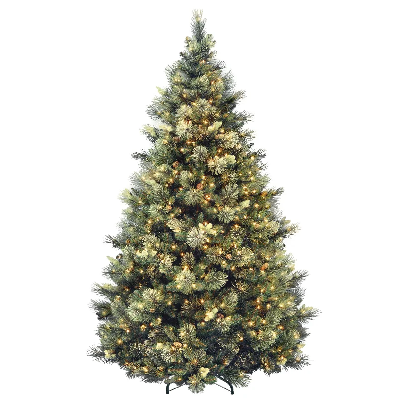 7.5 ft. Pre-Lit Carolina Pine Tree with 750 Clear Lights