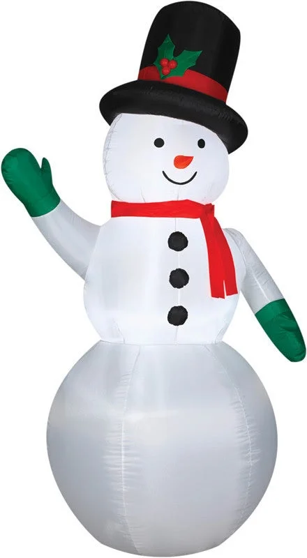 7' Airblown® Waving Snowman Winter Inflatable