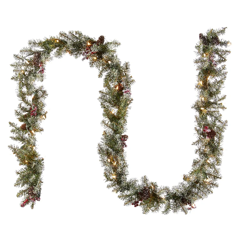 9 ft. Pre-Lit Dunhill Fir Garland with Clear Lights