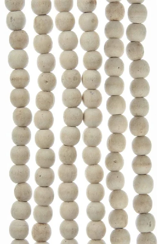 9' Natural Wood Bead Garland