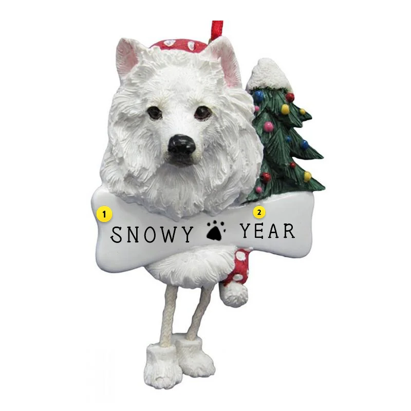 Personalized American Eskimo Dog Ornament