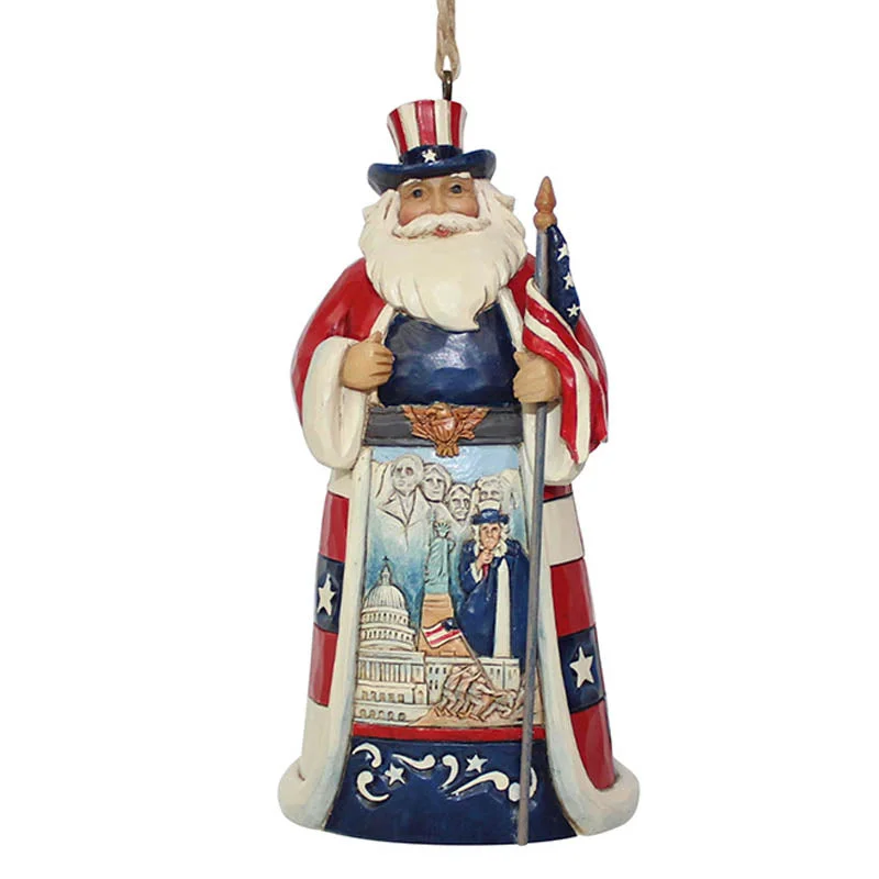 American Tribute Santa Ornament - Jim Shore