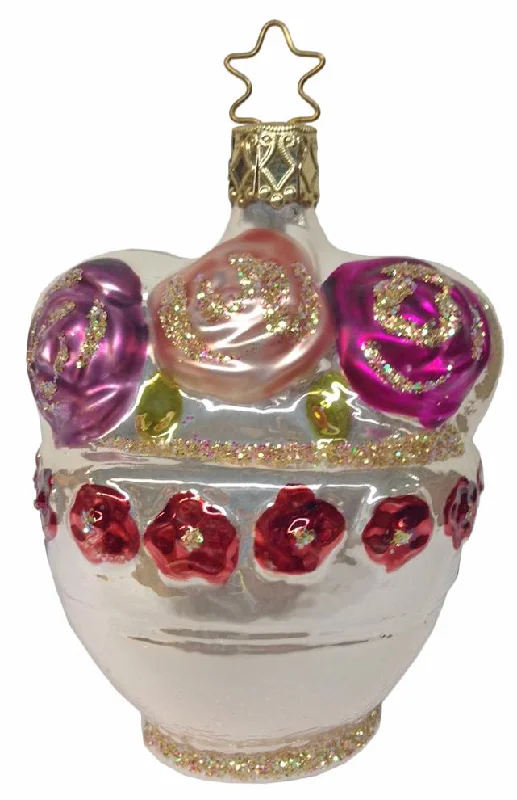 Basket of Roses Ornament by Inge Glas of Germany