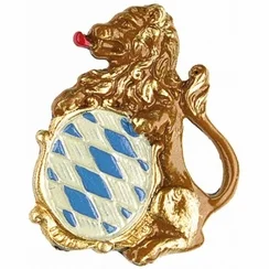 Bavarian Lion Pewter Pin by Kuehn Pewter