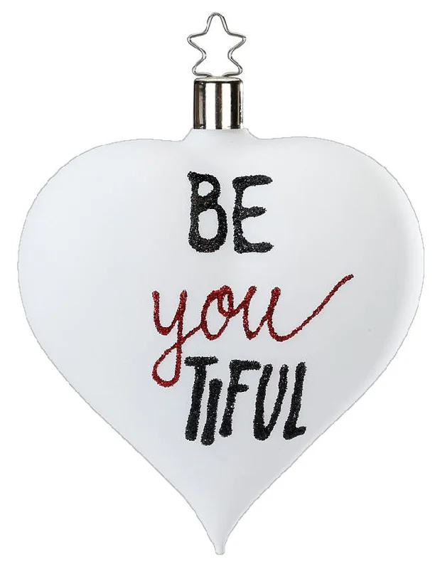 Be - you -tiful Heart Ornament by Inge Glas of Germany