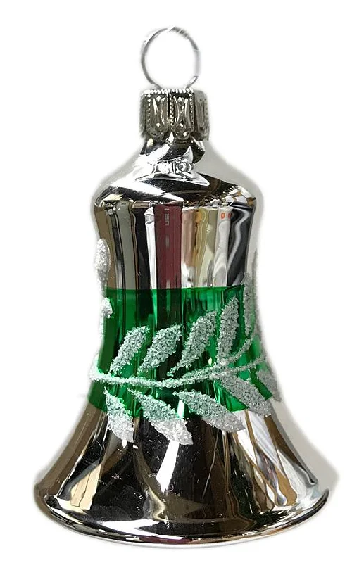 Bell, Rime-Twig, Green Ornament by Glas Bartholmes