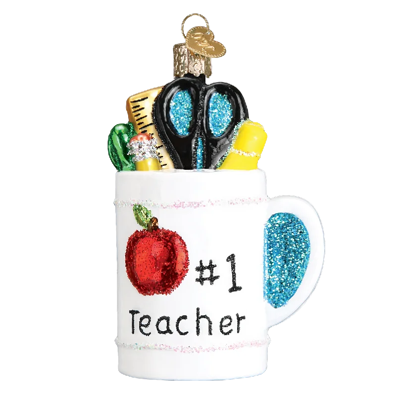 Best Teacher Mug Ornament - Old World Christmas