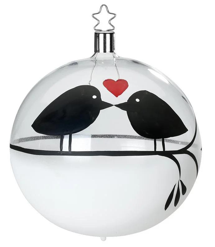 Bird Love Ball Ornament by Inge Glas of Germany