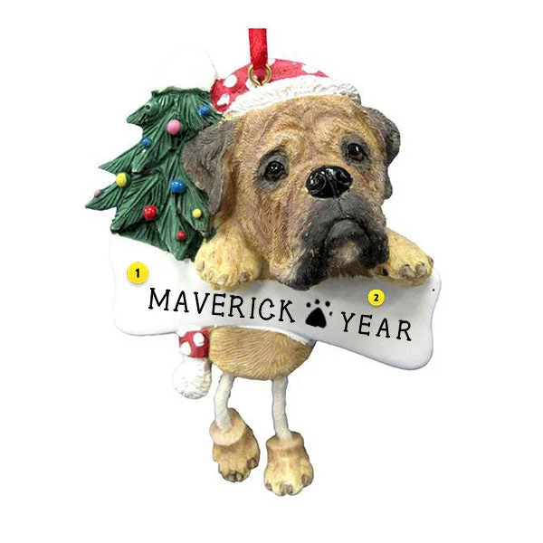 Personalized Bullmastiff Dog Ornament