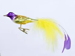 Caribbean Yellow Tail Bird Ornament by Inge Glas of Germany