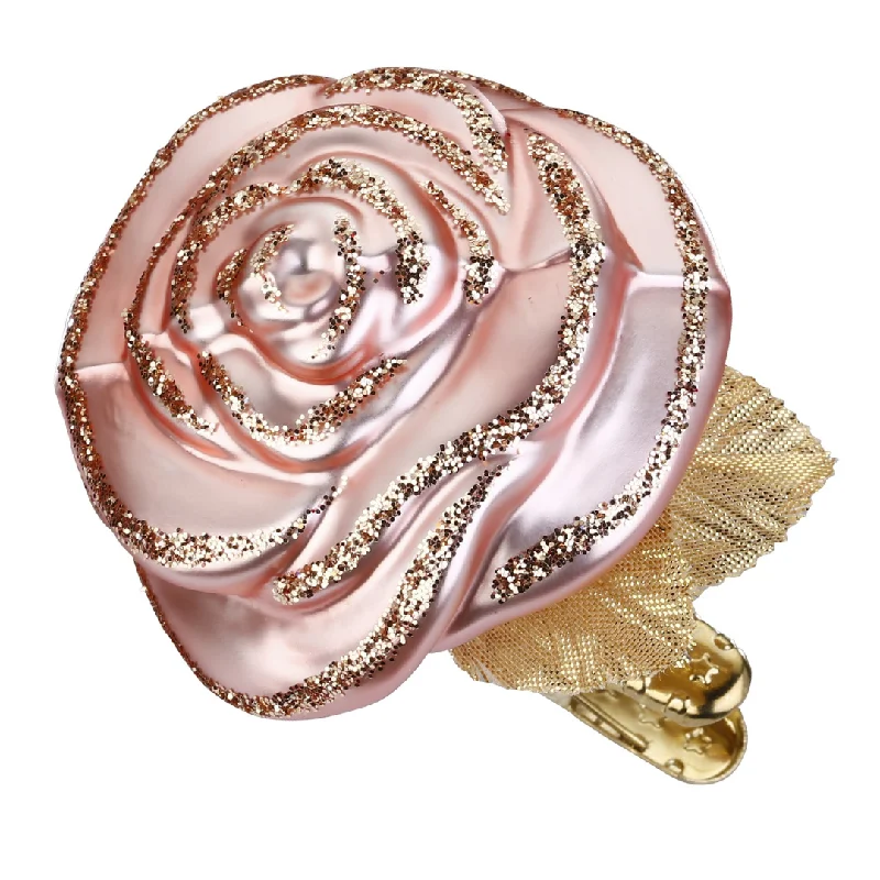 Champagne Pink Clip on Rose by Inge Glas of Germany