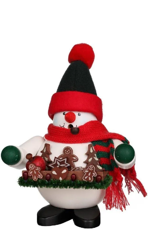 Christian Ulbricht Snowman With Gingerbread Incense Burner Christmas Decoration