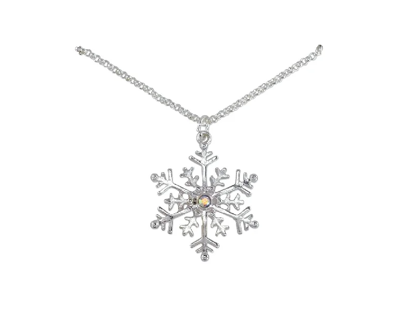 Classic Silver Snowflake - Necklace