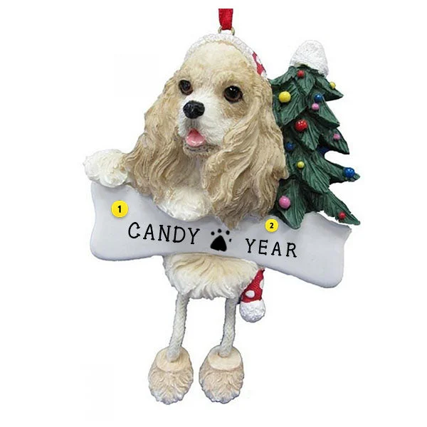 Personalized Cocker Spaniel Dog Ornament