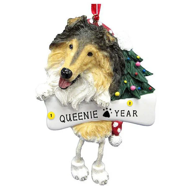 Personalized Collie Dog Ornament