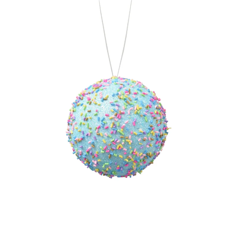 Confetti Ball Ornament 4" in Blue | QG