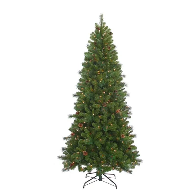 7.5' Pre-Lit Clear Incandescent Slim Spruce Tree