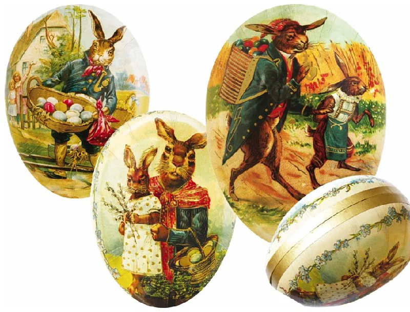 Country Living 12cm Decoupage Cardboard German Fillable Easter Egg by Nestler GmbH