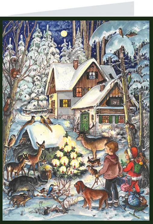 Deer Advent Calendar Card by Richard Sellmer Verlag