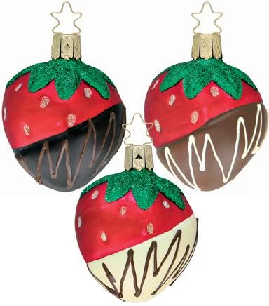 Dipped Strawberry Heaven Ornament by Inge Glas of Germany