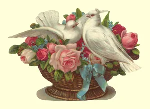 Doves Victorian Standup Card by Ernst Freihoff Papierwaren Vertriebsgesellschaft mbh