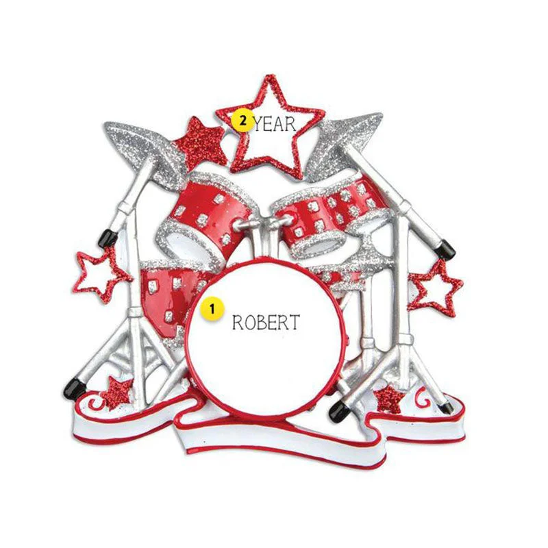 Personalized Drum Set Ornament