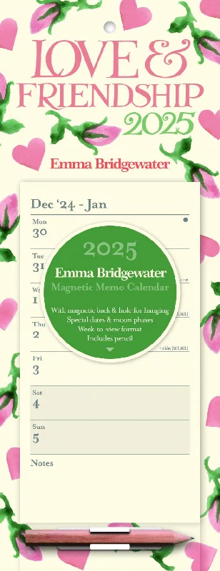 Emma Bridgewater Love & friendship magnetic calendar 2025