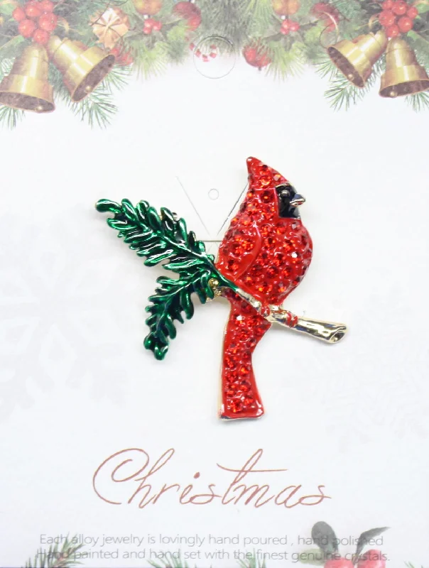 Enamel Finish Pin - Cardinal