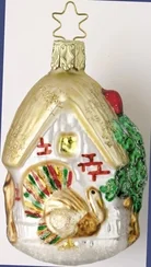 Farm House Ornament by Inge Glas of Germany