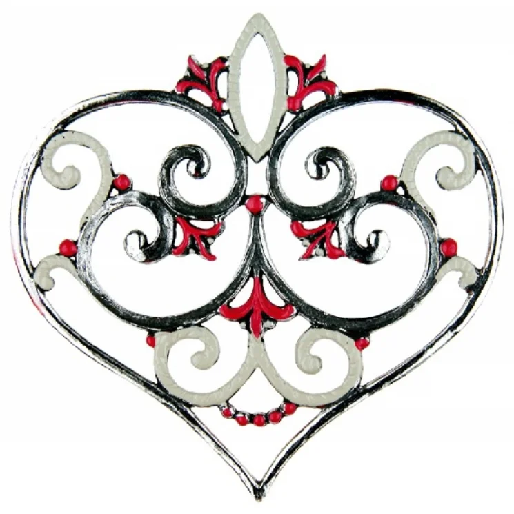 Filigree Heart Pewter Ornament by Kuehn Pewter