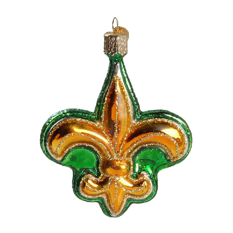 Fleur-De-Lis Ornament - Green - Old World Christmas